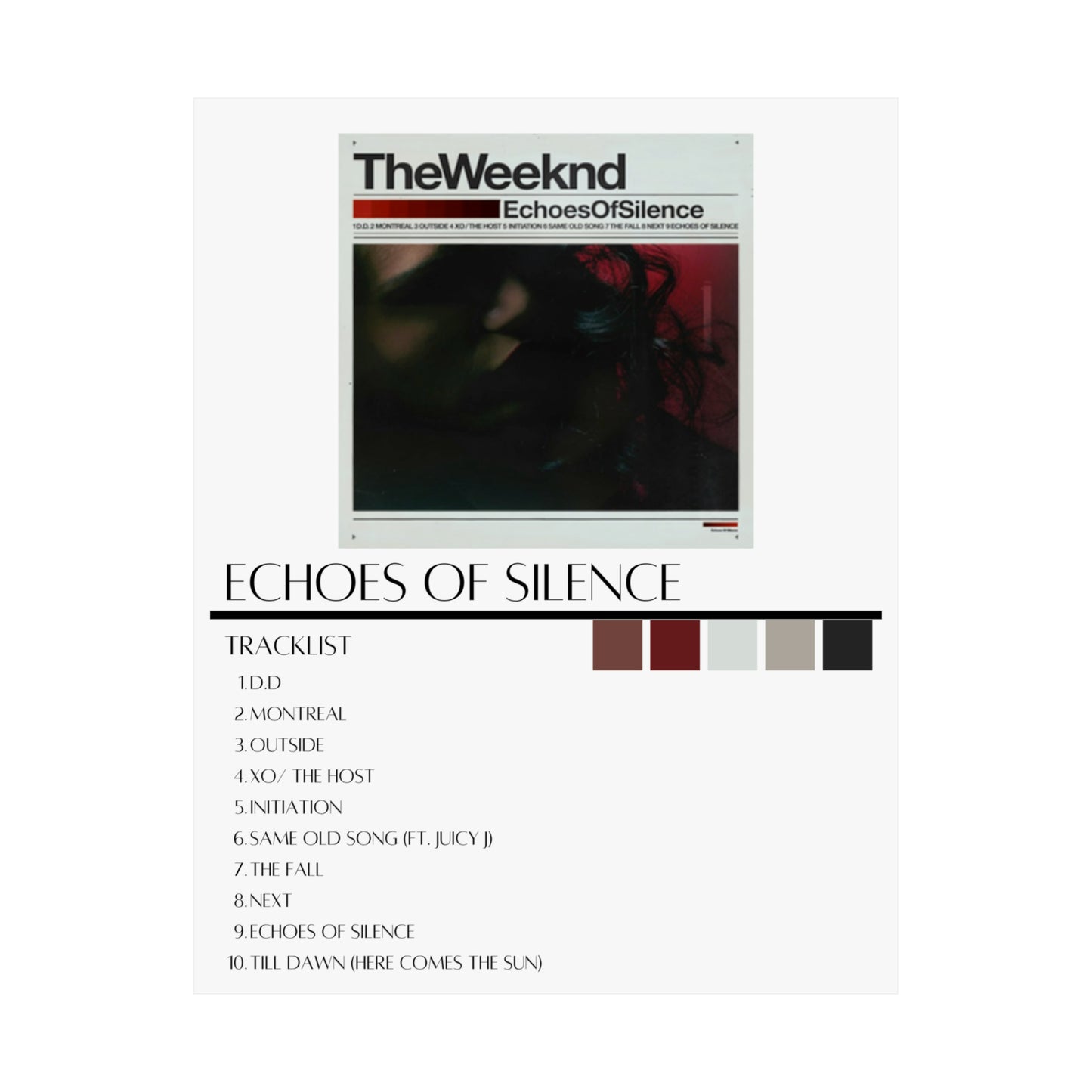 The Weeknd: Echoes of Silence Matte Poster)