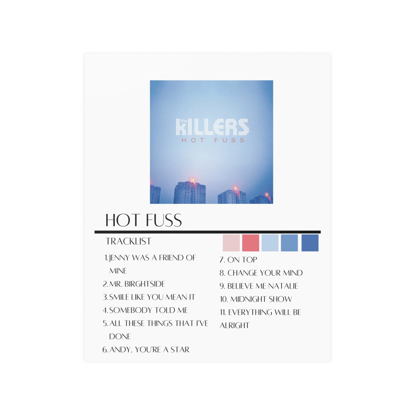 The Killers: Hot Fuss (Satin Poster)