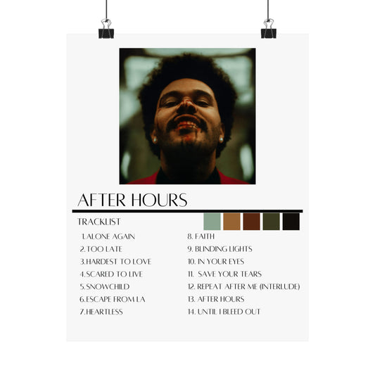 The Weeknd: After Hours (Matte Poster)