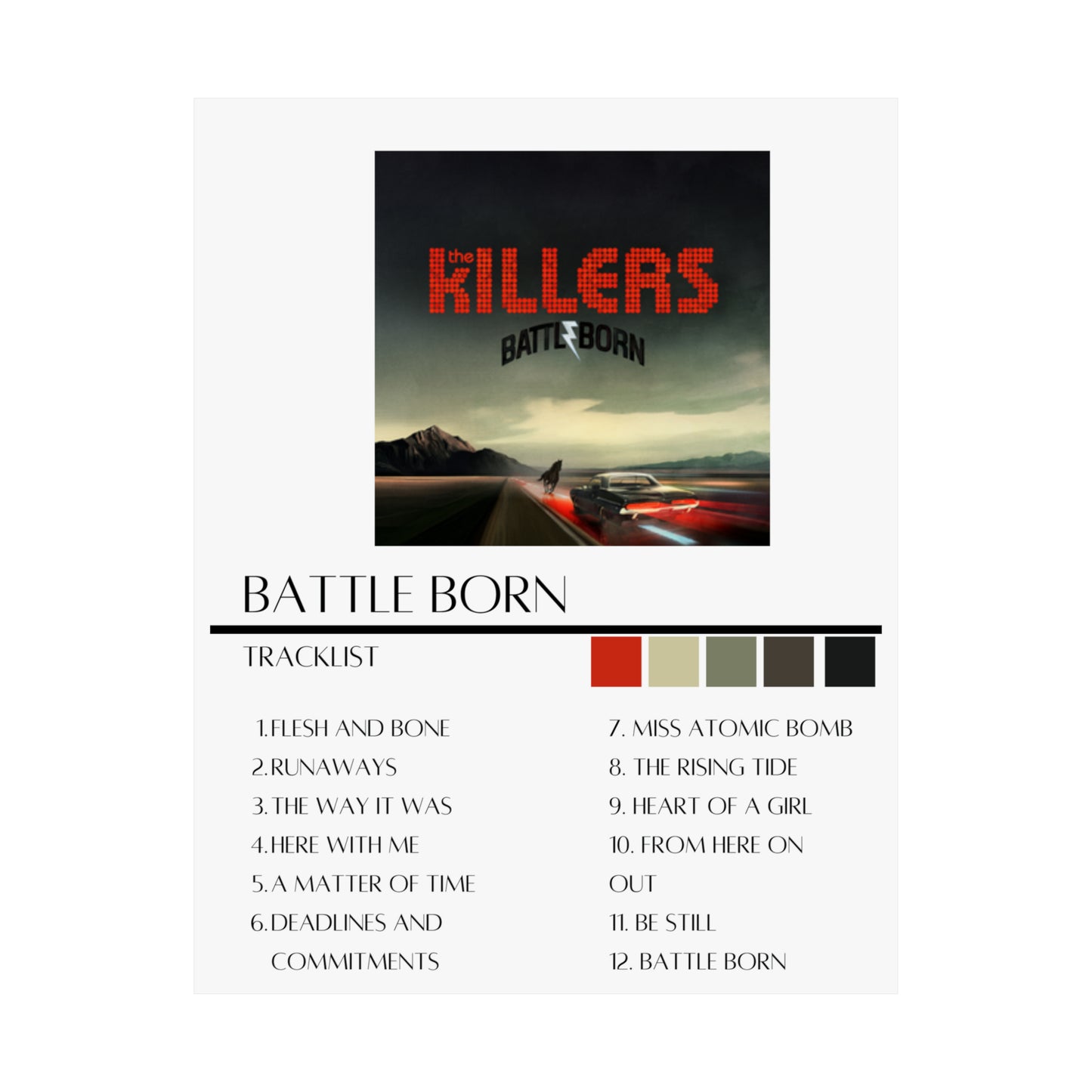 The Killers: Battle Born (Matte Poster)