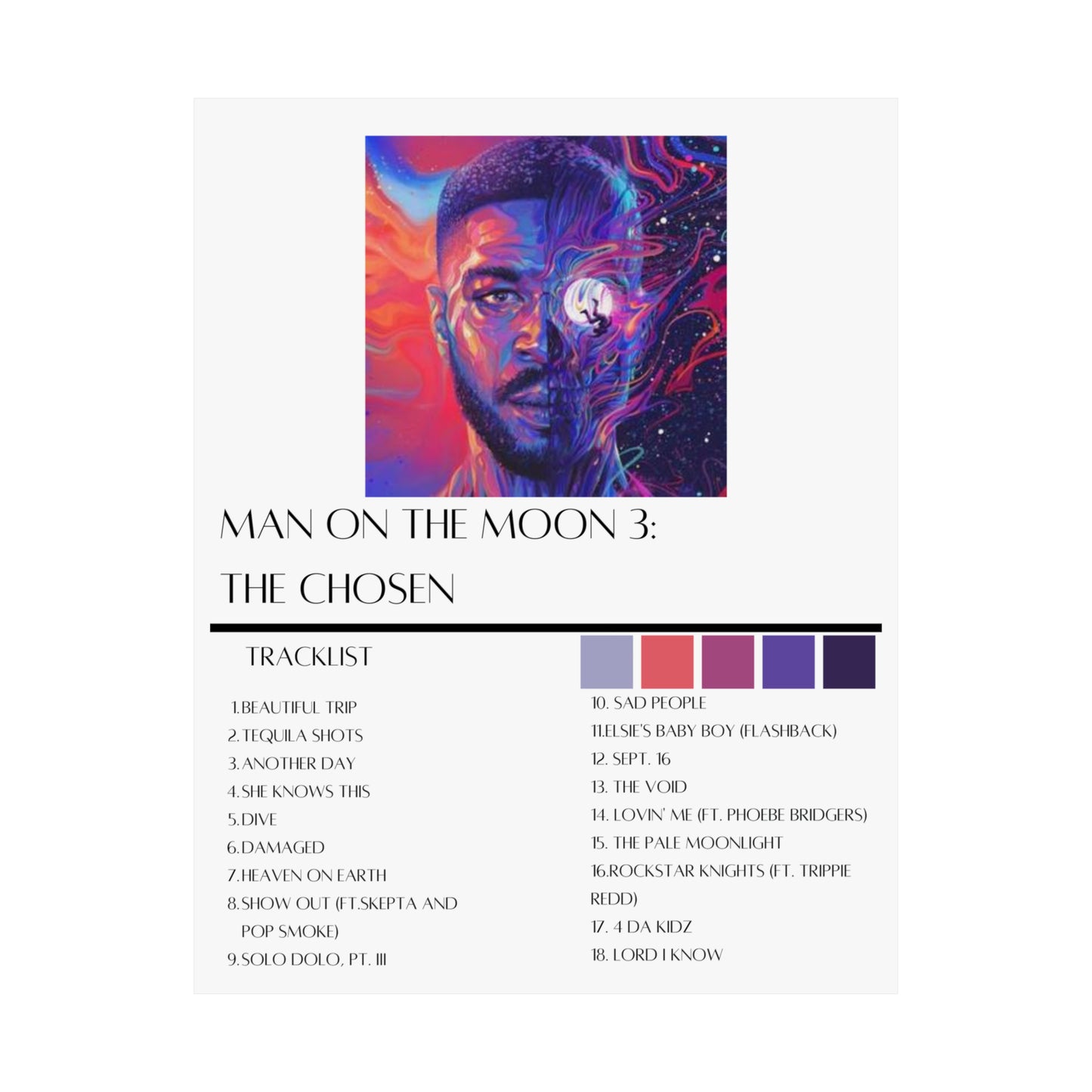 Kid Cudi: Man on the Moon 3 (Matte Poster)