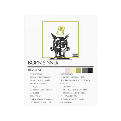 J.Cole: Born Sinner (Satin Poster)