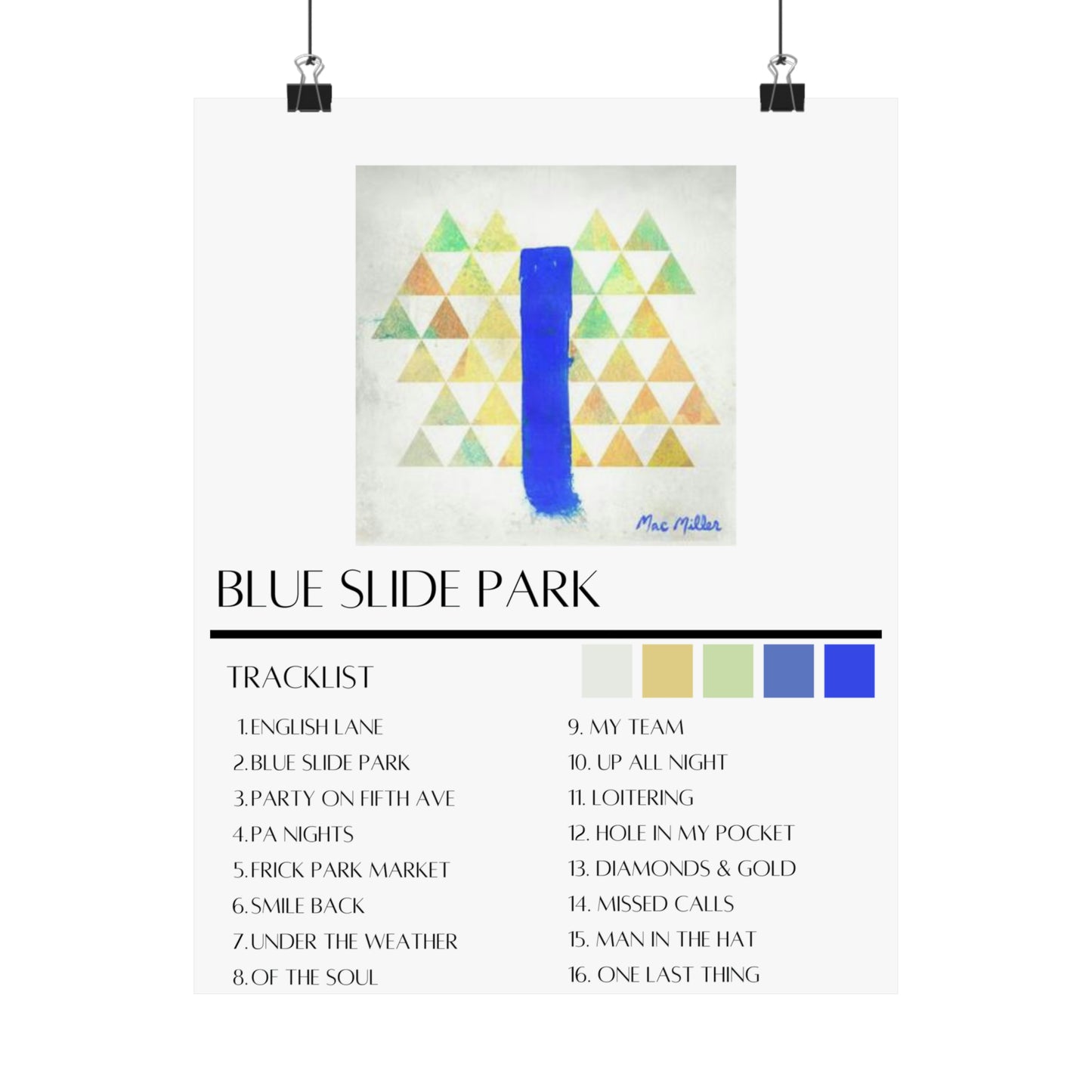 Mac Miller: Blue Slide Park (Matte Poster)