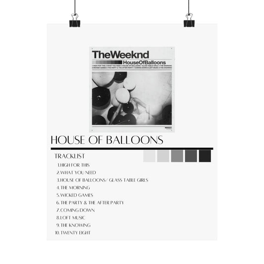 The Weeknd: House of Balloons (Matte Poster)