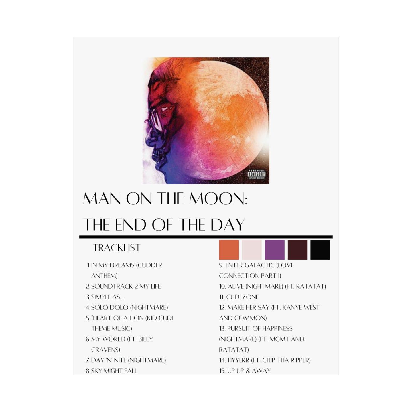 Kid Cudi: Man on the Moon (Matte Poster)