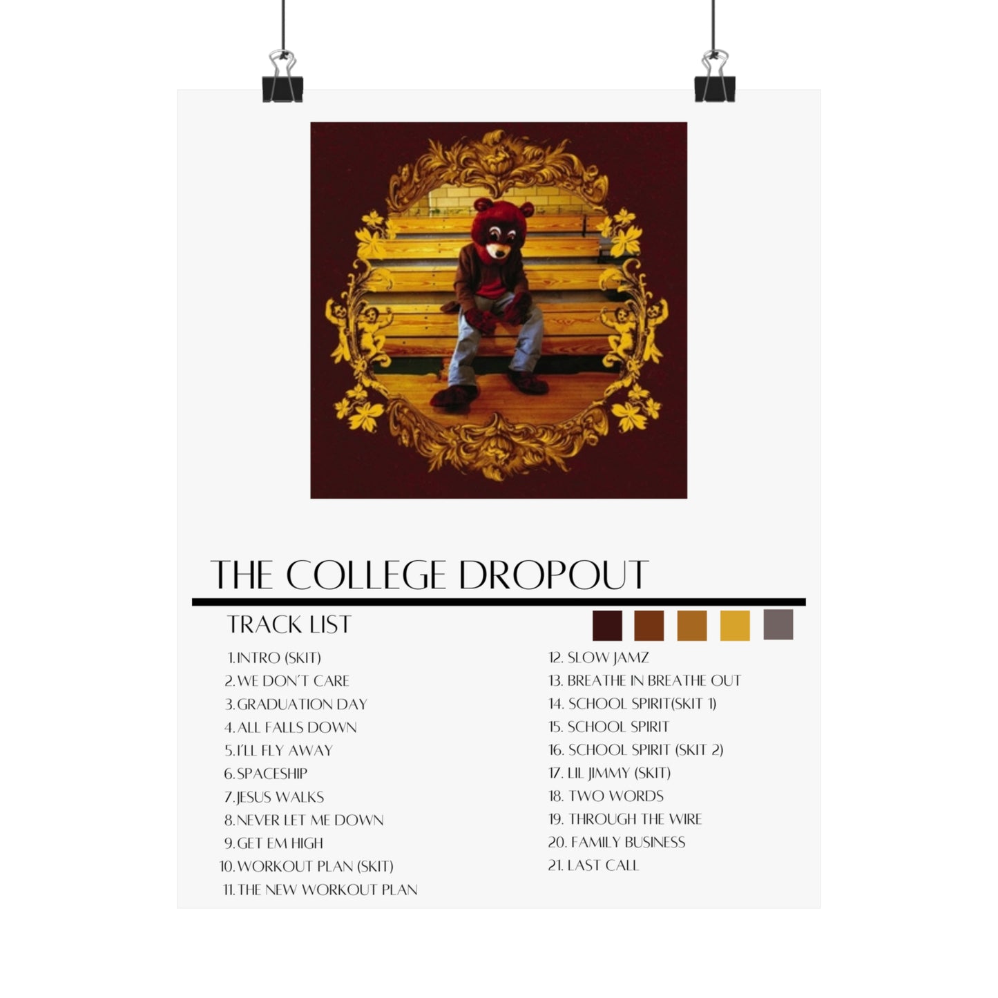 Kanye West: The College Dropout (Matte Poster)